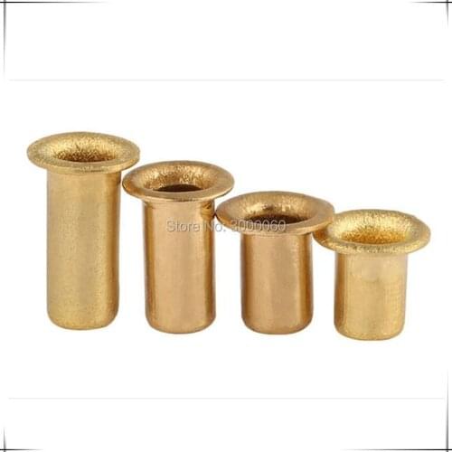 M2.5x4mm Copper Hollow Tubular Rivets For Double-sided Circuit Board PCB Vias Nails 2000pcs/lot