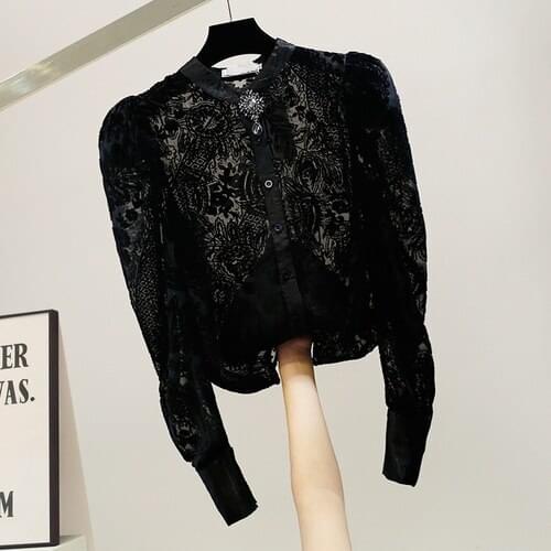 Женские черные рубашки MIUXIMAO China At AliExpress