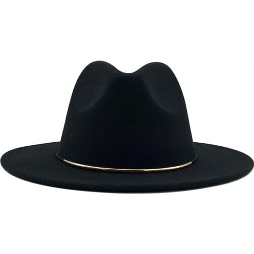 Men Fedora hats women Simple woolen hat jazz hats British style hat Fashion hat autumn winter big along Multicolor hat
