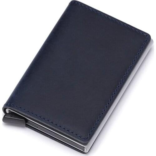 Card Holder Genuine Cow Leather Men Wallet Men Purse for Men Credit Bank Card Holder Short Rifd Male Wallets Card