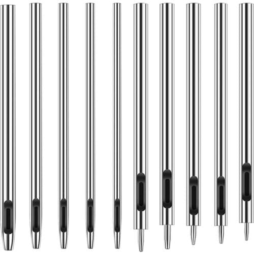 LMDZ 10 Pcs Leather Hole Punch Cutter 0.5mm-3.5mm Hollow Punch Set for Leather Crafting Round Hollow Tools for Watch Bands Belts