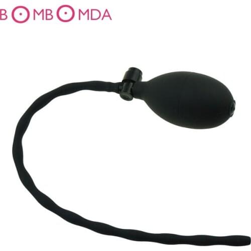 Inflatable Male Use Penis Plug Urethral Sound Horse Eye Stimulation Silicone Sounding Catheter Dilator Rod Sex Toys For Men