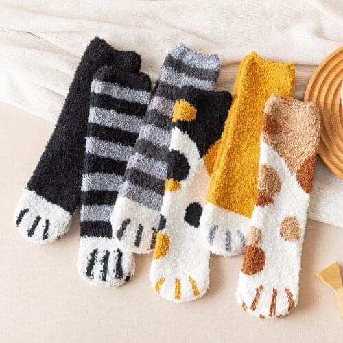Winter Warmer Women Socks Funny Cute Animal Happy Cotton Plush Sock Socking Christmas Gift Snow Socks 2021 Bamboo Fiber