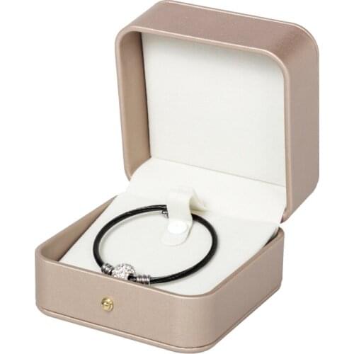 Bracelet Pu Leather Packaging Box Gift Gold Pendant Necklace Display Holder Chain Jewelry Charm Organizer Case
