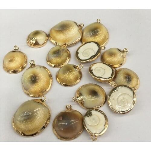 Natural Shell Irregular Pendants Summer Seashell Charms Pendant DIY Elegant Necklace Jewelry Making Supplies Size 14x18-20x25mm