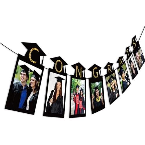 Factory direct sales 2019 graduation photos Banner Party Decoration supplies support customization