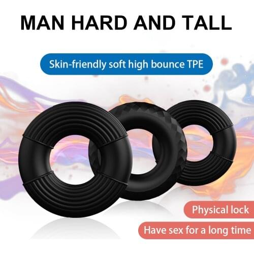 Silicone Durable Penis Ring Adult Men Ejaculation Delay Cock Rubber Rings Penis Enlargement Sex Toys For Male Couples Sex Rings