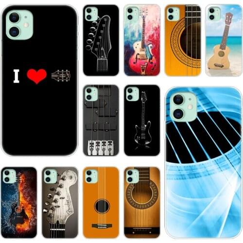 Vintage Music Guitars Silicone Phone Case for Apple iPhone 12 Mini 11 Pro XS Max X XR 6 6S 7 8 Plus 5 5S SE 2020 Soft Cover