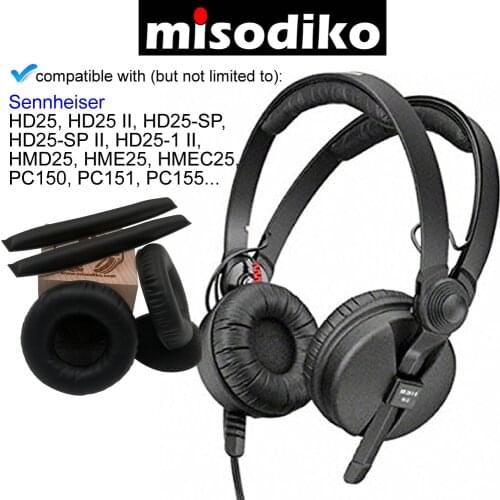 Misodiko Replacement Headband and Ear Pads Cushion Kit - for Sennheiser HD25 II SP HD25-1 II, HME25, PC150, PC155 Headphones