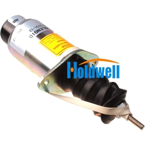 Holdwell Shutdown Shut Off Solenoid 3906398 for Cummins Engine Genset 6cta 8.3L 12volt