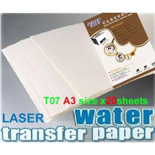 T07 A3 White Background Laser, Ceramic, Metal, Plastic, Wooden Decal Water Transfer Art Paper