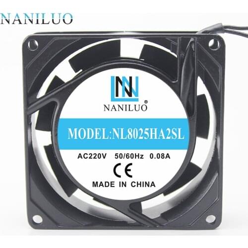 NANILUO NANILUO 8025 80X80X25MM fan 220-240V AC Cooler PC Computer AC Cooling Fan For Laptop 8CM fan
