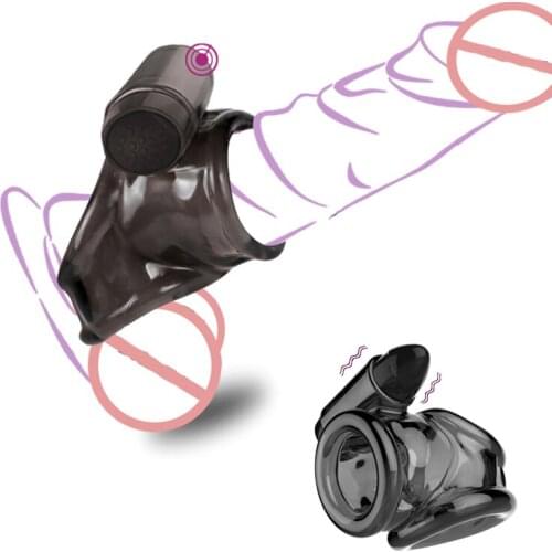 Vibrating Cock Rings Scrotal Binding Penis Ring Sex Toys For Men Delay Ejaculation Penis Extender Male Masturbator Adult Product