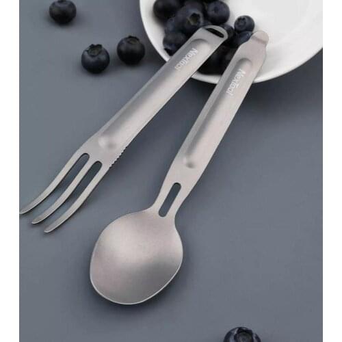 Youpin NexTool Fork Spoon Outdoor Pure Titanium Portable Tableware 2-in-1 Detachable Outdoor Sports Healthy Convenient