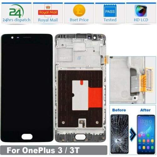 Digitizer Assembly Replacement Accessory For Oneplus 3T LCD Touch Screen Digitizer Display Assembly Frame for Oneplus 3T