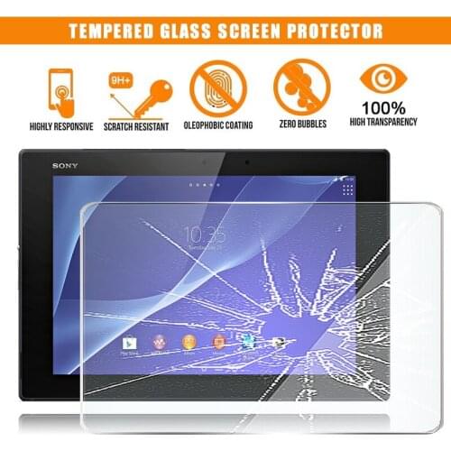 For Sony Xperia Z2 10.1" Tablet Tempered Glass Screen Protector Scratch Resistant Anti-fingerprint Film Cover