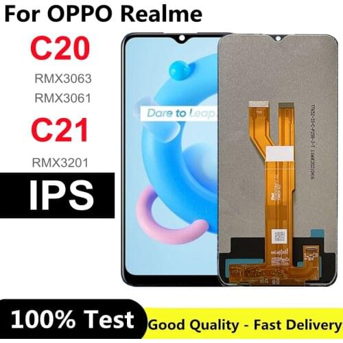 6.5 inch For Oppo Realme C20 LCD DIsplay Touch Screen Digitizer Panel Assembly For Realme C21 RMX3061 LCD