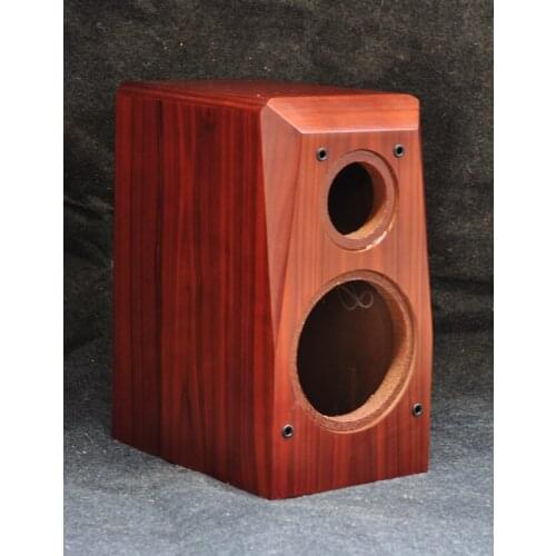 1 Pair 6.5 Inch 7 Inch Real Veneer bookshelf HiFi Speaker Empty Box Top Fillet Beveled Rosewood Veneer Shell