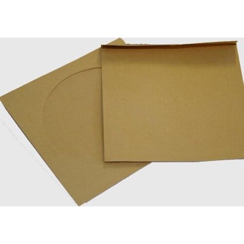 100pcs in/ 12.5cm Square Disc CD Sleeve 90gsm Kraft Paper DVD Bag Cover D Packaging Envelopes type Pack bags wedding party favor