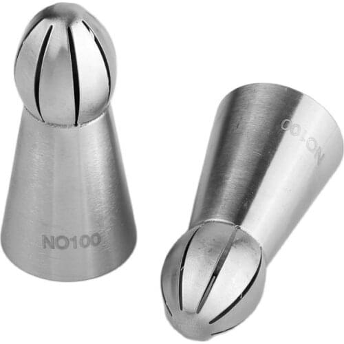 20pcs/lot)Free Shipping FDA High Quality Stainless Steel Ball Flower Pastry Piping Nozzle #NO100
