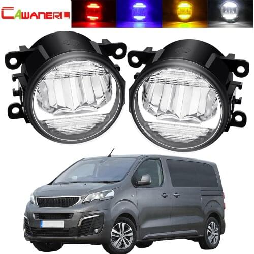 2in1 LED Fog Light Assembly Daytime Running Lamp For Peugeot Traveller 2016 2017 2018 Car Front Bumper Fog Light DRL H11 12V