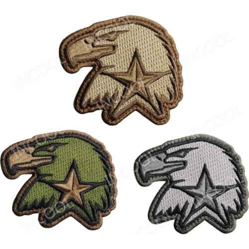 3D Embroidery Patch Eagle Head Stars US Army Military Patches Emblem Appliques Embroidered Badges Drop Shipping