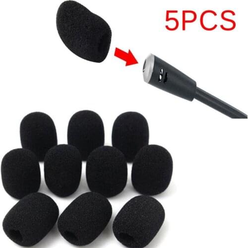 5pcs 30*20*8 Telephone Headset Mic Cover Microphone Windscreen Windshied Headset Foam Headset Replacement Foam Microphone Cover