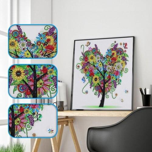 Diamond Painting 5D DIY Colorful Tree Full Special Tree Special Shaped Crystal Drill Tree Diamond Painting For Home Decoration