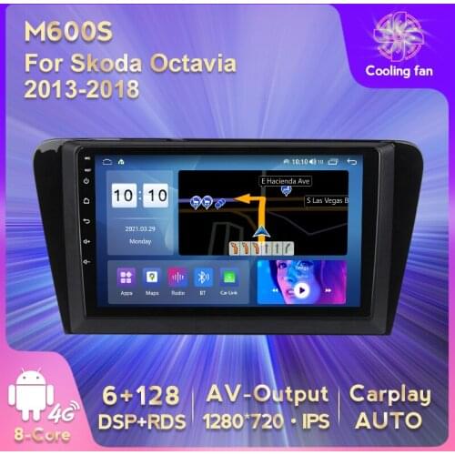 IPS HD 1280*720 Android 11 Car GPS Navigation DVD Multimedia Player for Skoda Octavia 2013-2018 WIFI Stereo Player Carplay AUTO