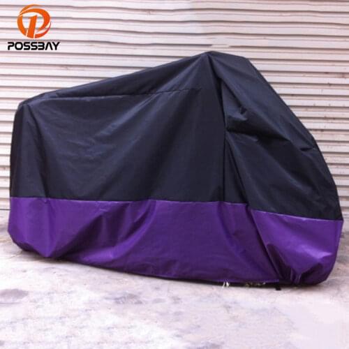 POSSBAY All Size Motorcycle Covers Dust Rain Sun Waterproof Bicycle Outdoor Protective Covering For Harley Honda Yamaha Suzuki
