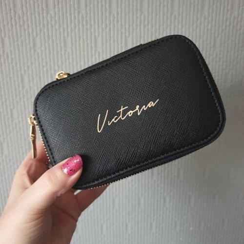 Customize Luxury Jewellery Box with Script Name Personalized Travel Case For Jewellery & Accessories - Perfect Gift For Her