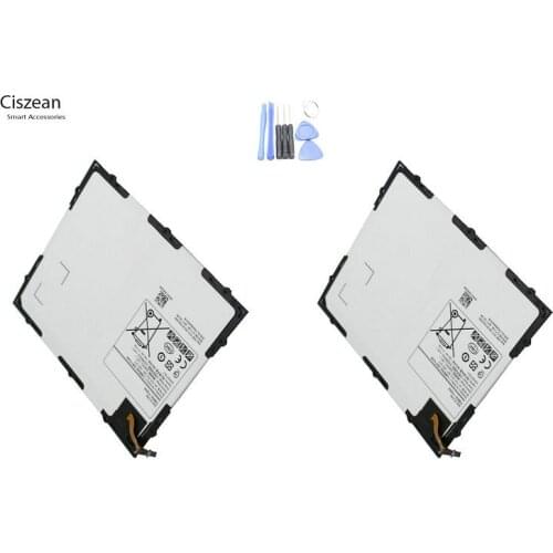 Ciszean 2Pcs 7300mAh EB-BT585ABE Replacement Battery For Samsung Galaxy Tablet Tab A 10.1 2016 T580 SM-T585C T585 T580N+ Tools