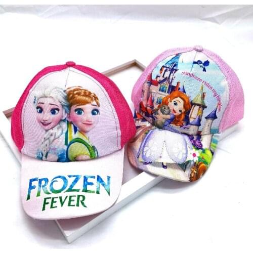 Disney Frozen Elsa Anna Kids Hat Boy Girl Hip Hop Caps Marvel Spiderman Superheroes Baby Caps Anime Figure Cosplay Gifts Toys