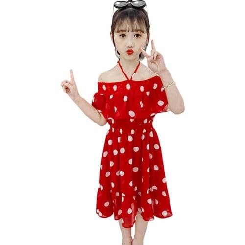 Kids Dresses For Girls Big Dot Girl Party Dress Casual Style Kids Dress Summer Clothes For Girls 6 8 10 12 14