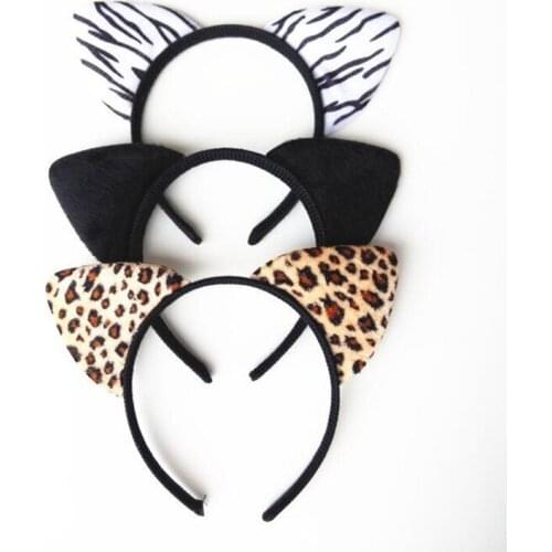 Kids Adults Animal Ears Headband Tiger Frog Cat Headwear Cosplay Hair Accessories Dress Party Supplies Anime Christmas