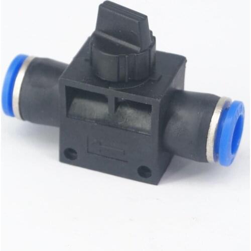Fit Tube O/D 10mm Pneumatic Hand Shut off Valve Push In Connector Quick Release Air Fitting