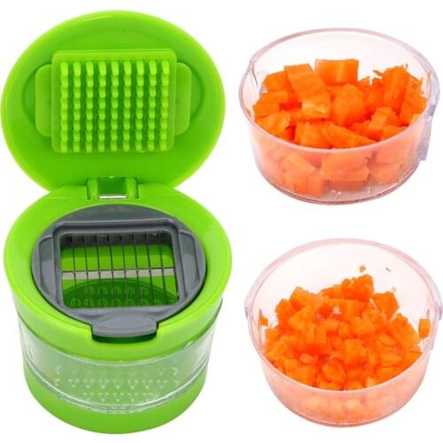 HOOMIN Vegetable Chopper Manual Onion Chopper Garlic Multi-function Garlic Press Kitchen Gadget Tools