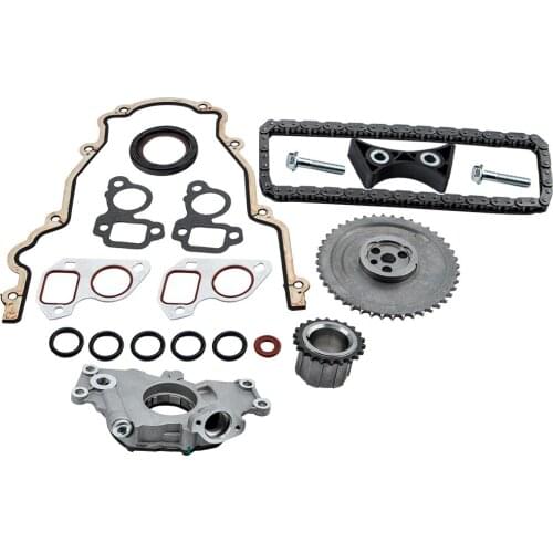 Timing Chain Kit Cover Gasket Oil Pump for Chevrolet Cadillac Buick GMC 03-07 4.8 5.3 6.0 TS33220 R76500 73133 TK3165 TCS45993