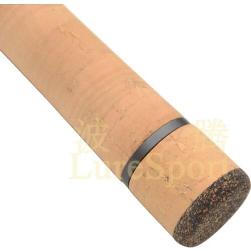 LureSport cork grip cork Butt Aluminun Ring Set Rod Building Component Cork Rod handle Repair Fishing Pole DIY Accessory