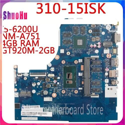 KEFU NM-A751 For I5-6200U 4GB RAM GT920M-2GB Test OK For Lenovo 310-15ISK 510-15ISK Laptop Motherboard Thinkpad DDR4 HM87 Intel