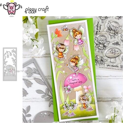 Piggy Craft metal cutting dies cut die mold Flower leaf mushroom frame Scrapbook paper craft knife mould blade punch stencils