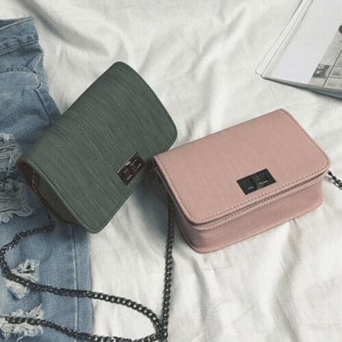 Fashion Simple Small Square Bag Womens Designer Handbag 2021 High-quality PU Leather Chain Mobile Phone Shoulder bags