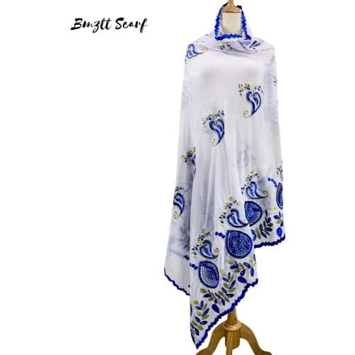 New Fashion Arican Pashmina Muslim Shawl Long Wrap Lady Poncho Dubai Headband Embroidery Scarf With Diamond Nice Hijab For Pray