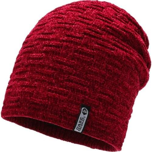 Mens Winter Hat Fashion Knitted Black Hats Fall Hat Thick And Warm And Bonnet Skullies Beanie Soft Knitted Beanies Cotton