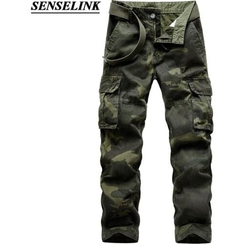 Mens Cargo Pants 2020 Side Pockets Military style Male Trousers Fashion Casual outdoor Men Pants 40 Code