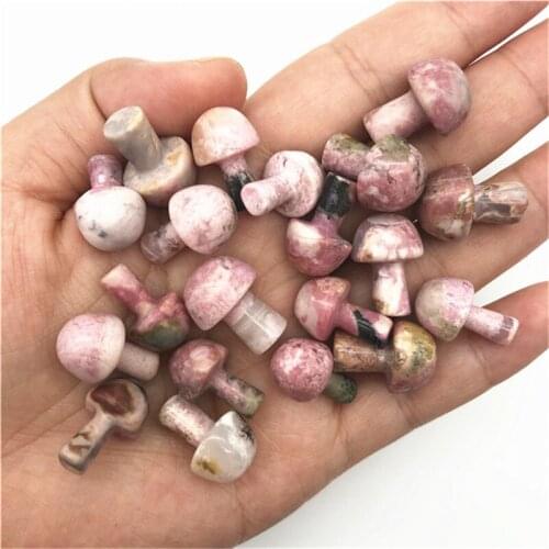 1pcs Natural crystals quartz mixed material hand carving mushroom folk crafts for gifts