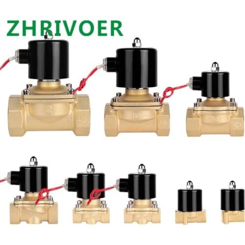 DN8/10/15/20/25 Normally Closed Pneumatic for Water Oil Air 12V 24V 220V 110V Electric Solenoid Valve 1/4" 3/8" 1/2" 3/4" 1"