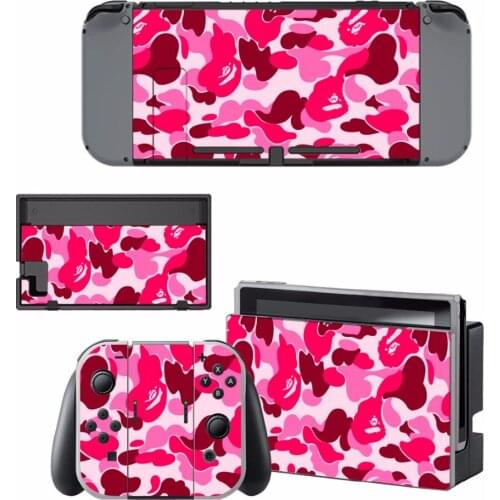 New Camouflage vinyl Decal Skin Sticker For Nintend Switch NS NX Console & Joy-con