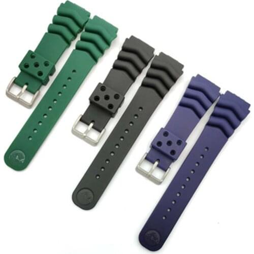 Watch accessories silicone strap for Seiko dive watch with water ghost DAL0BP SKX007 SRPA21J1 22mm men and women sports strap