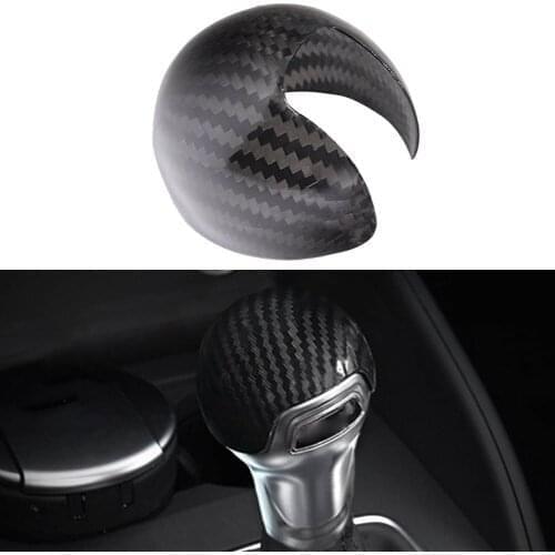 Car Gear Shift Knob Cover Trim Carbon Fiber Style For AUDI A3 S3 2014 2015 2016 2017 2018 ABS Plastic